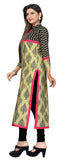 Black and Printed Pakistani Style Mandarin neck 3/4th Sleeves Kurti - Boutique4India Inc.